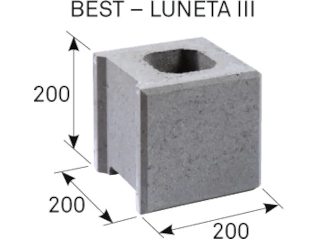 BEST-LUNETA III, půlka, 200x200x200mm,  přírodní