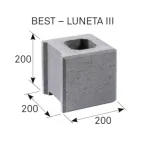 BEST-LUNETA III, půlka, 200x200x200mm, bílá