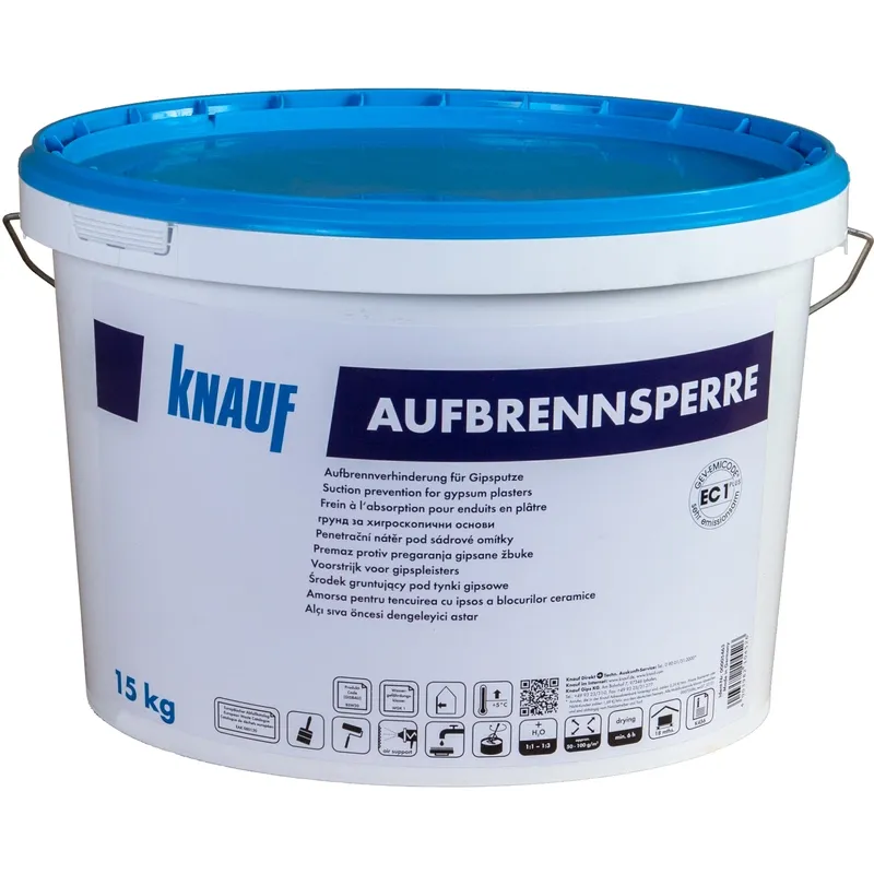 KNAUF  penetrace AUFBRENSPERRE, na silně savé podklady pod sádrové omítky, 15kg