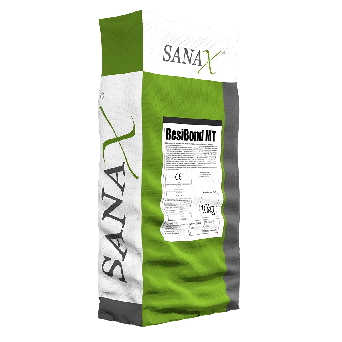 SANAX RESIBOND MT, cementová fixační rozpínavá tixotropní malta, 30MPa, 25kg