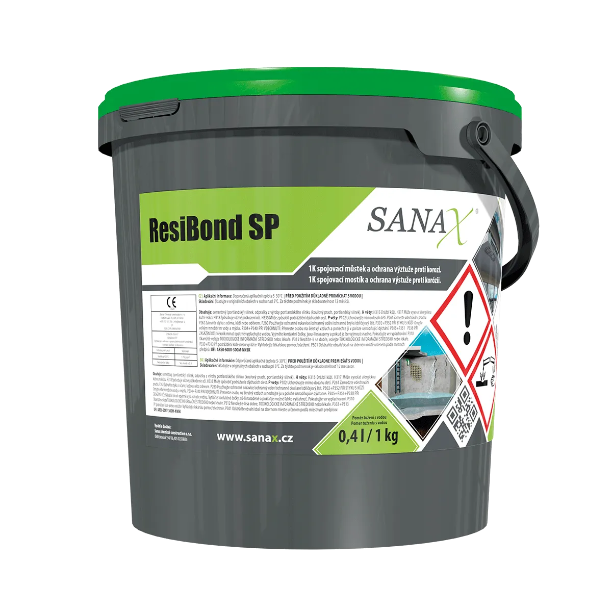 SANAX RESIBOND SP, adhézní a spojovací můstek, ochrana výztuže proti korozi,  5kg