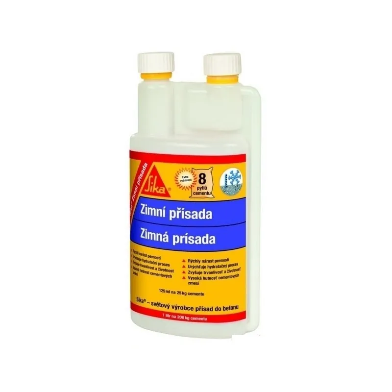 SIKA Zimní přísada  1l - do mrazu, superplastifikátor, 0,25l/50kg cementu