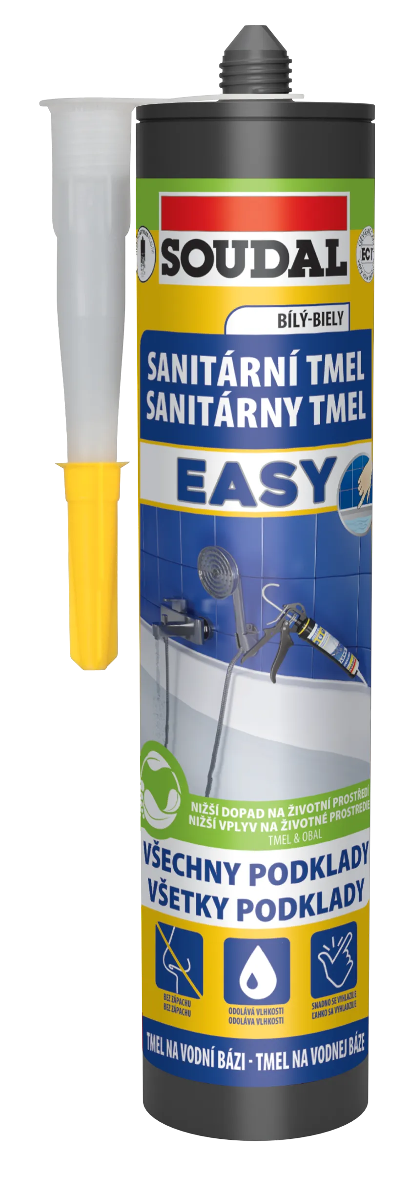 SOUDAL sanitární tmel EASY bílý, 280ml