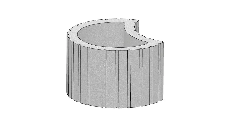 CS beton svahová tvárnice -květináč TIESTO FS02, 357x500x300mm, 12ks/pal,  přírodní