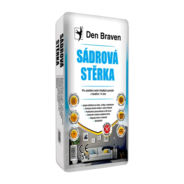 DenBraven Sádrová stěrka 25 kg pytel bílá