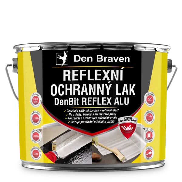DenBraven DenBit REFLEX ALU - Reflexní ochranný lak 9 kg plechovka stříbrná