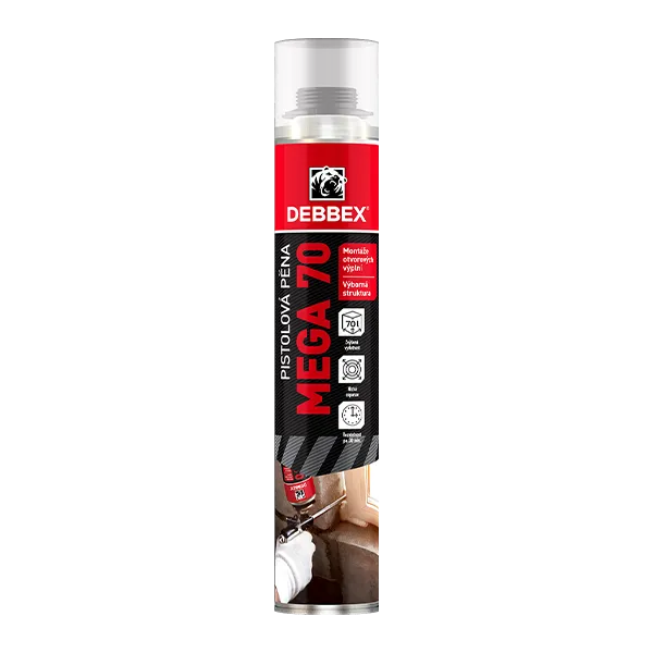 DenBraven Pistolová pěna MEGA 70 870 ml pistolová dóza žlutá