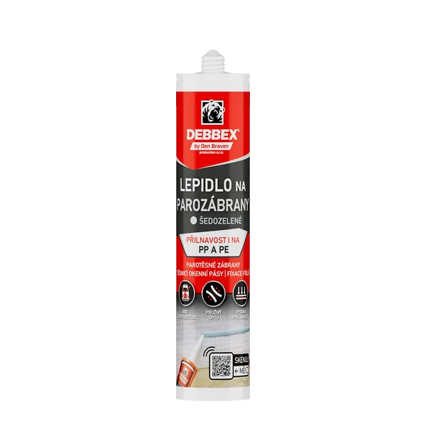 DenBraven Lepidlo na parozábrany 310 ml kartuše šedozelená