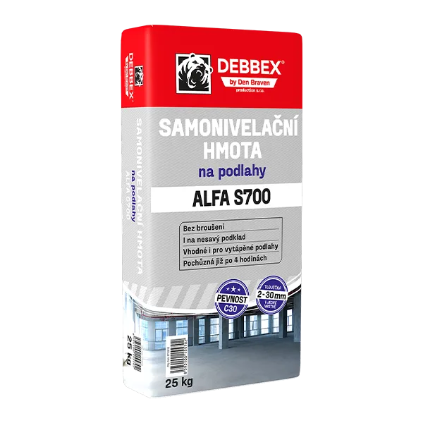 DenBraven Samonivelační hmota ALFA S700 25 kg pytel šedá