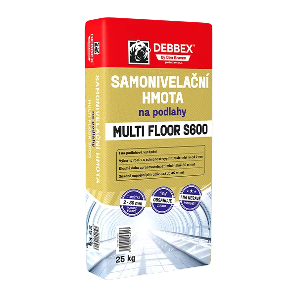 DenBraven Samonivelační hmota na podlahy MULTI FLOOR S600 25 kg pytel šedá