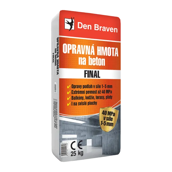 DenBraven Opravná hmota na beton FINAL 25 kg pytel šedá