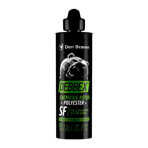 DenBraven Chemická kotva bez styrenu POLYESTER SF 380 ml kartuše šedá