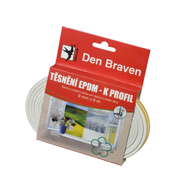 DenBraven Těsnicí profily z EPDM pryže D, 9 mm × 6 mm, délka 100 m 100 m hnědá