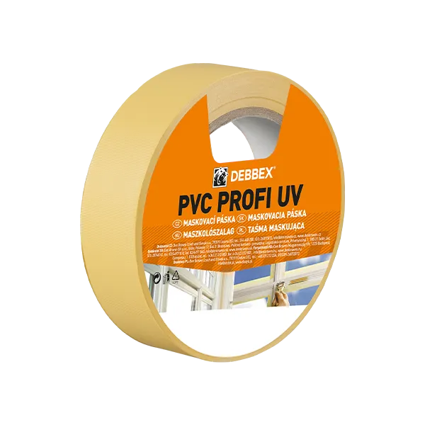 DenBraven PVC PROFI UV maskovací páska 50 mm, délka 33 m 33 m žlutá