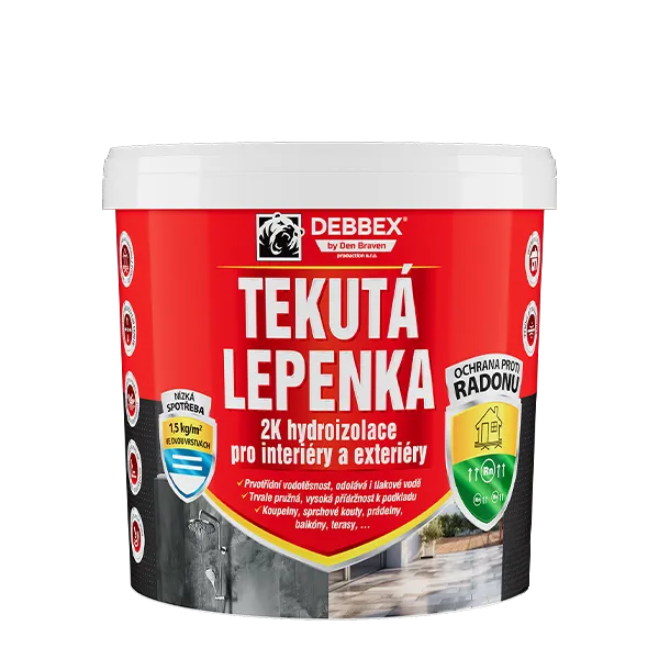 DenBraven Tekutá lepenka 2K hydroizolace 14 kg kbelík šedá