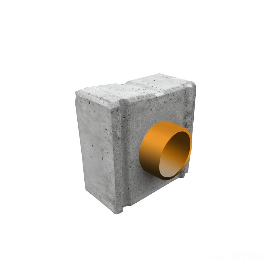 DITON Záslepka s odtokem DN 110 pro štěrbinový žlab přírodní