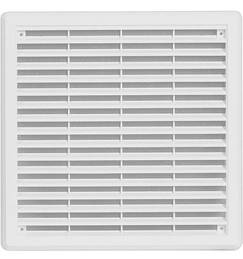 HACO Větrací mřížka se síťovinou - krytka 250x250 bílá