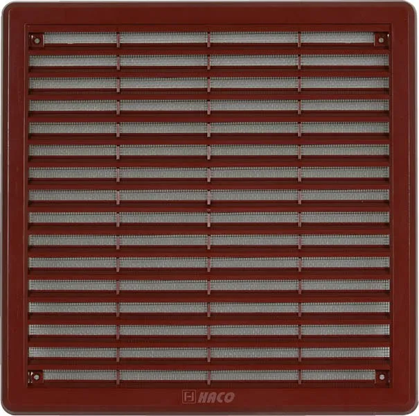 HACO Větrací mřížka se síťovinou - krytka 250x250 hnědá