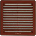 HACO Větrací mřížka se síťovinou - krytka 150x150 hnědá