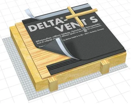 DORKEN DELTA fólie VENT S PLUS na bednění, lepicí okraj