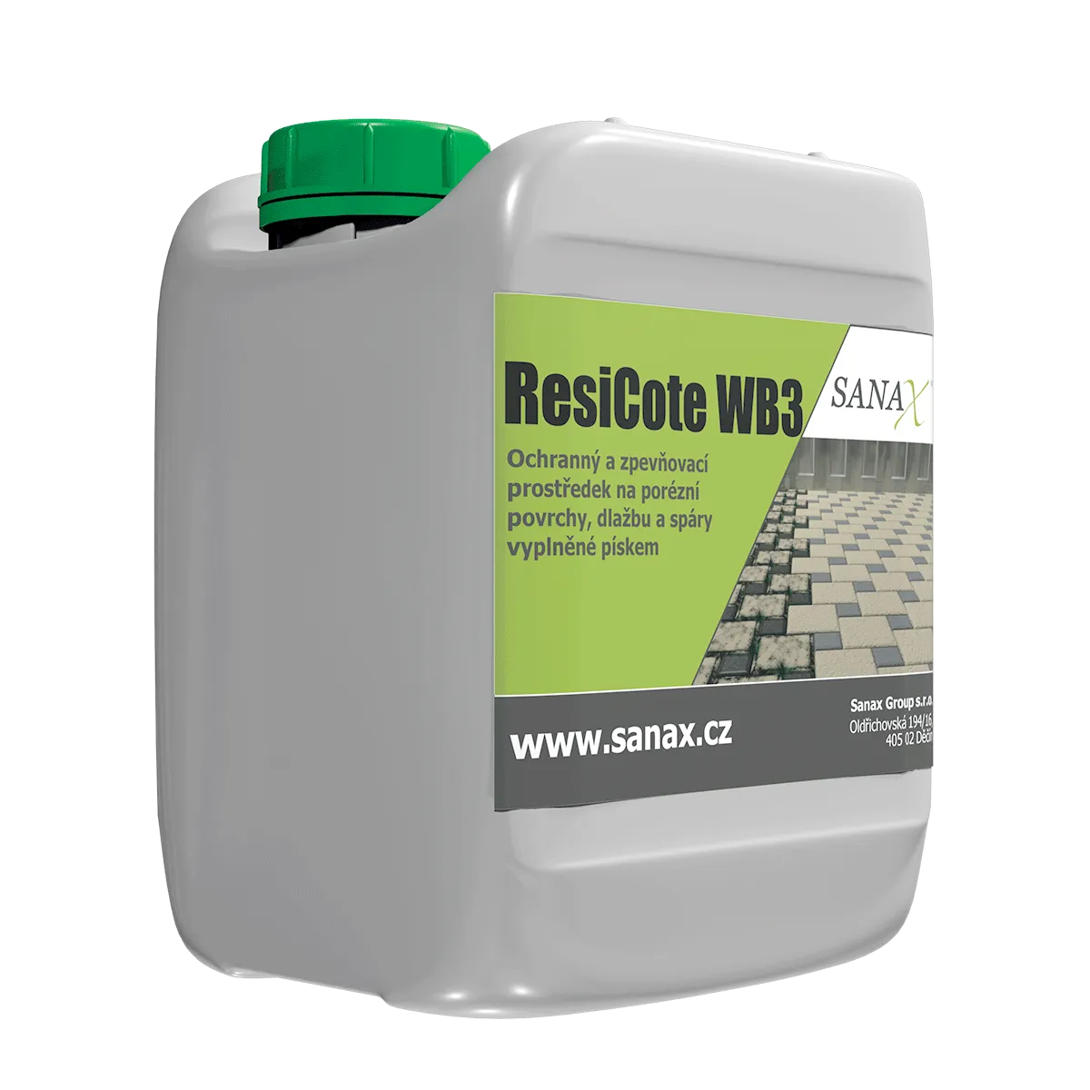 SANAX  RESICOTE WB3, ResiCote WB3, zpevňující nátěr na dlažbu,  3l