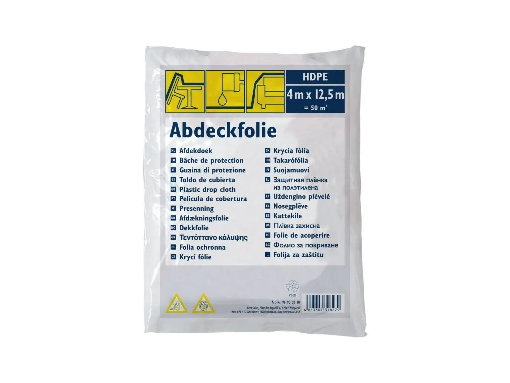 CIRET zakrývací fólie, HDPE, 4x12,5m, 0,045mm
