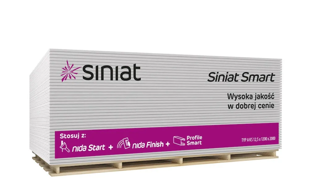 SDK  SINIAT sádrokartonová deska LaGyp HRAK standart WHITE  12,5/1250/2600mm