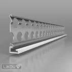 lišta CATNIC 6222 oddělovací a ukončovací PZE-UC, pozink+PVC hrana, tl.14mm, délka 3000mm