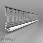 lišta CATNIC profil soklový pro venkovní omítky, 6225 s PVC pro tl.14mm, 3m