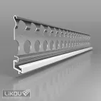 lišta CATNIC profil soklový pro venkovní omítky, 6227 s PVC pro tl.10mm, 3m