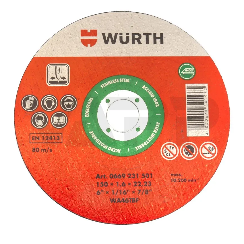 KOTOUČ na ocel WURTH 115x2,5mm