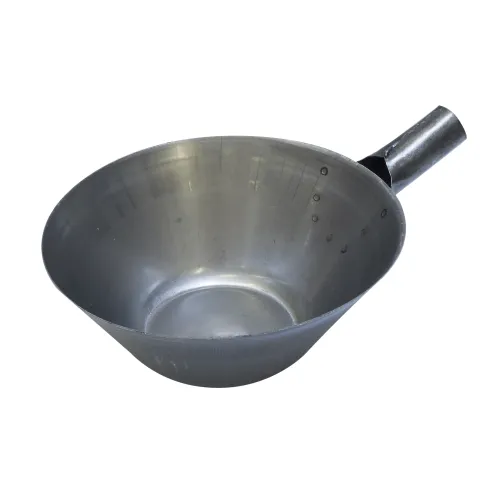 TOPTRADE Naběračka s tulejí, ocelová, pr. 210 mm