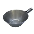 TOPTRADE Naběračka s tulejí, ocelová, pr. 210 mm