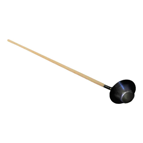 TOPTRADE Naběračka ocelová, pr. 210 mm, s násadou 160 cm