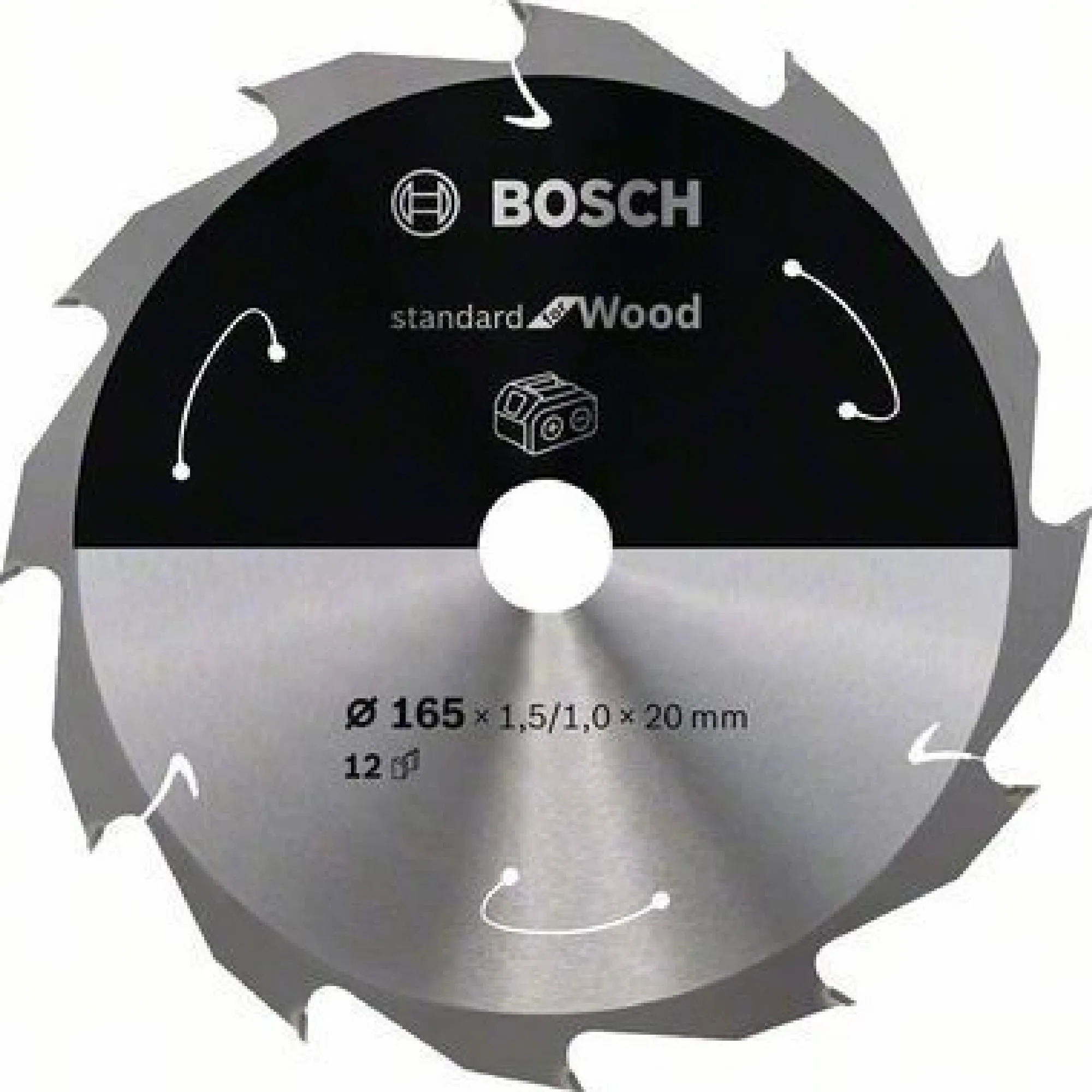 BOSCH Pilový kotouč standard for Wood 165x1,5x20 12z - AKU