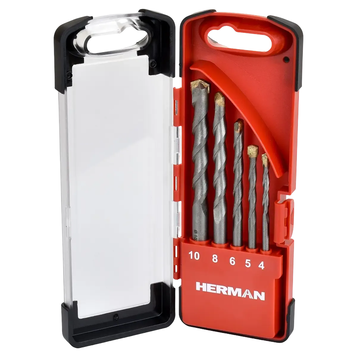 vrták  HERMAN sada 4,5,6,8,10mm - vidiové