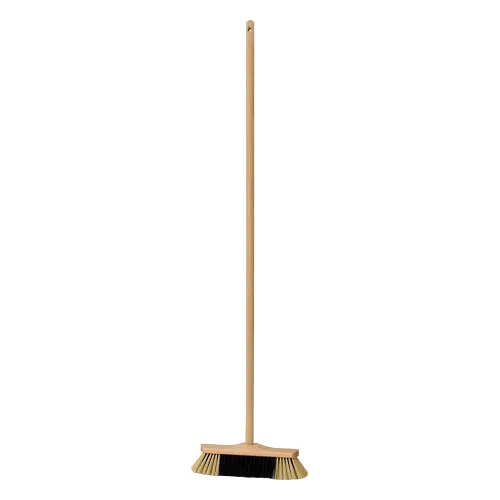 Smeták dřevěný, syntetická vlákna, s dřevěnou tyčí 120 cm