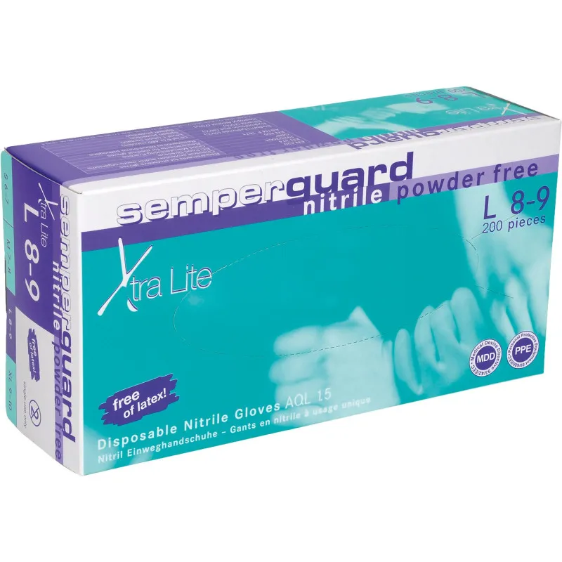 rukavice ARDON SEMPERGUARD® Xtra Lite - nepudrované, jednorázové, 200ks/bal,  9"