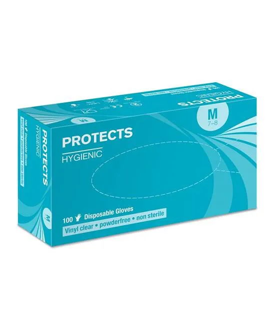 rukavice ARDON PROTECTS HYGIENIC VINYL - nepudrované - čiré, vel.9,  100ks