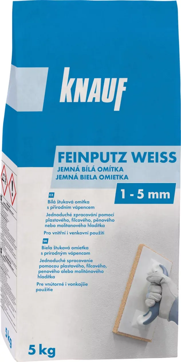 KNAUF  štuk FEINPUTZ WEISS vnitřní bílý,  5kg