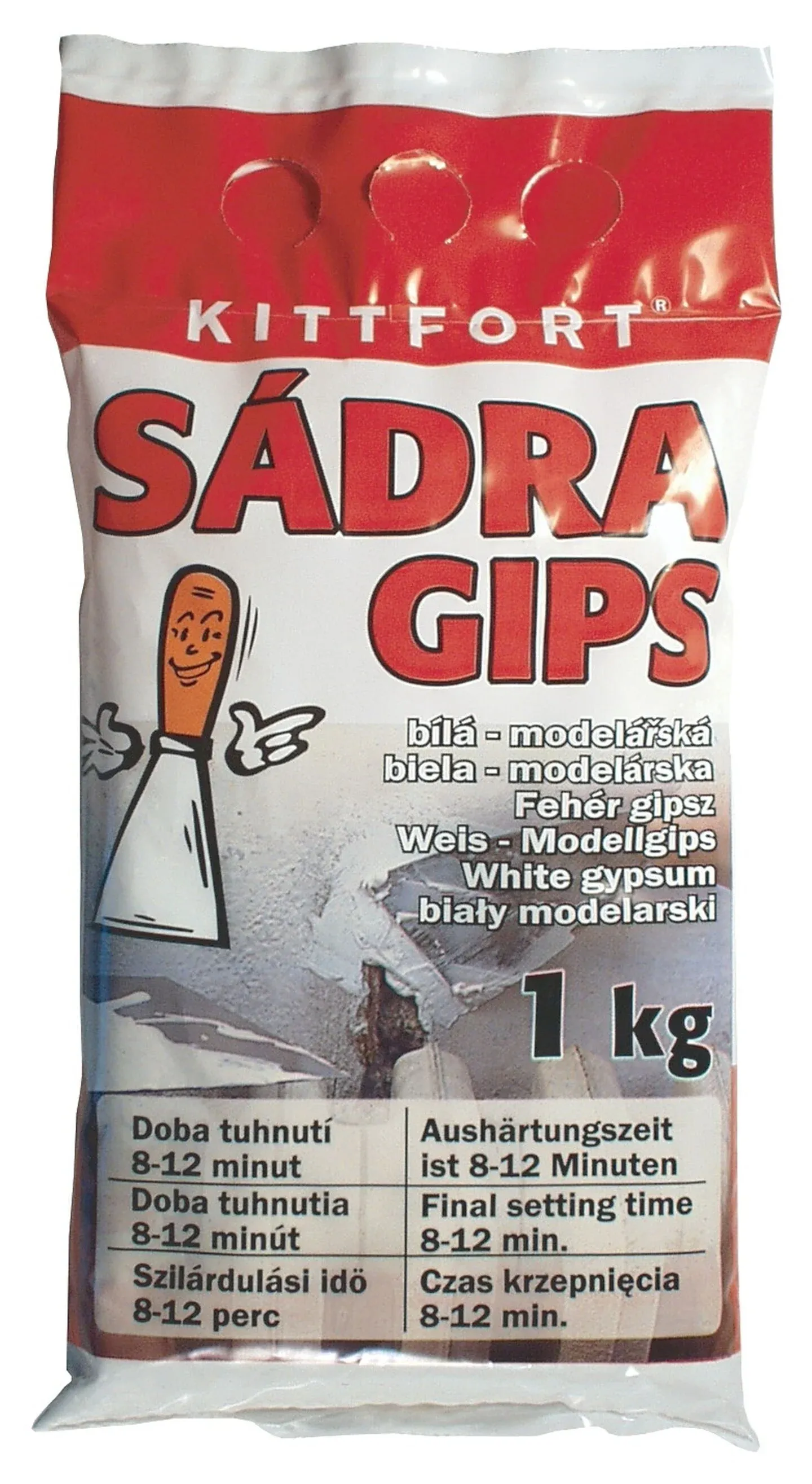 sádra bílá modelářská  1 kg pytlík Kittfort, HET