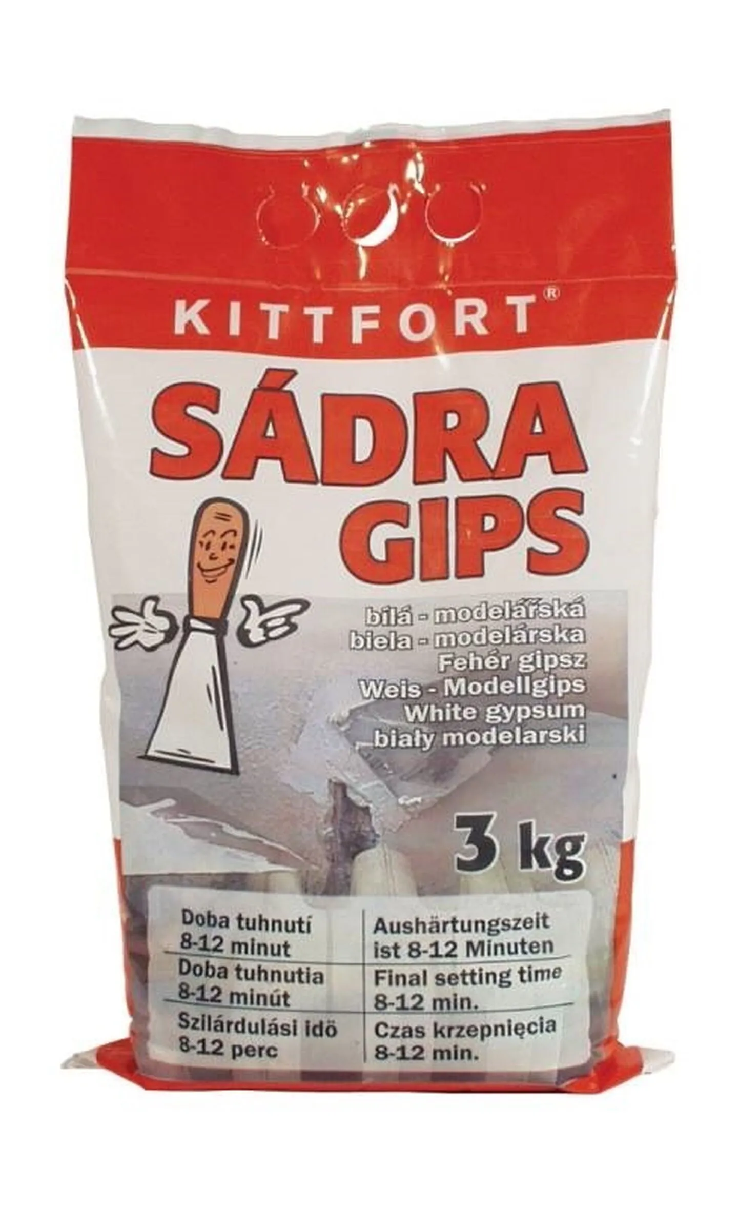 sádra bílá modelářská  3 kg pytlík Kittfort, HET