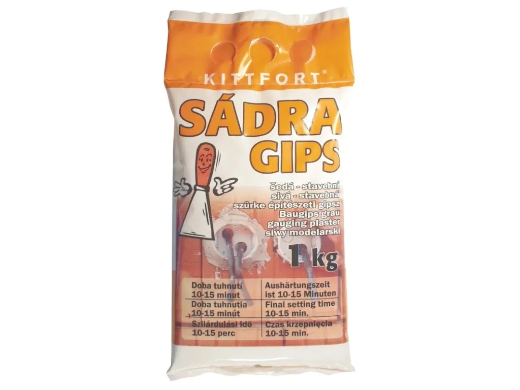 sádra šedá stavební 3kg Kittfort, HET