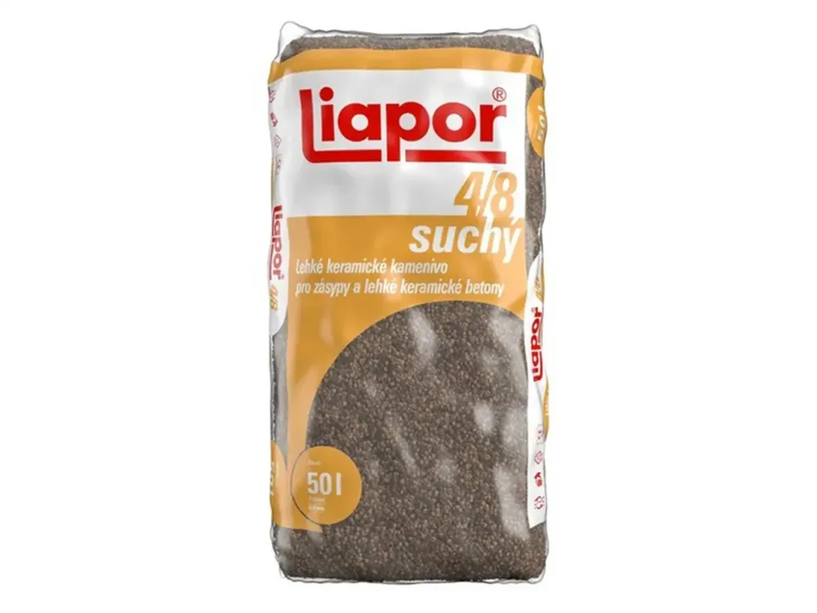 LIAPOR  4-8mm/350kg/m3, pytel 50l, 20pytlů/m3