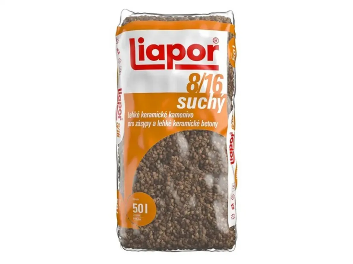LIAPOR  8-16mm/275kg/m3, pytel 50l, 20pytlů/m3