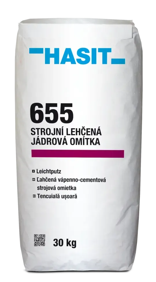 HAS 655 LEICHT-Kalkzementputz, strojní lehčená jádrová omítka, 30kg