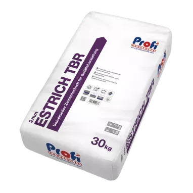 PROFIBAUSTOFFE ESTRICH TBR 2mm, univerzální cementový potěr pro spády, 30MPa, 30kg