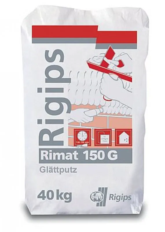RIMANO Rimat 150G, lehčená sádrová strojní ruční omítka,40kg