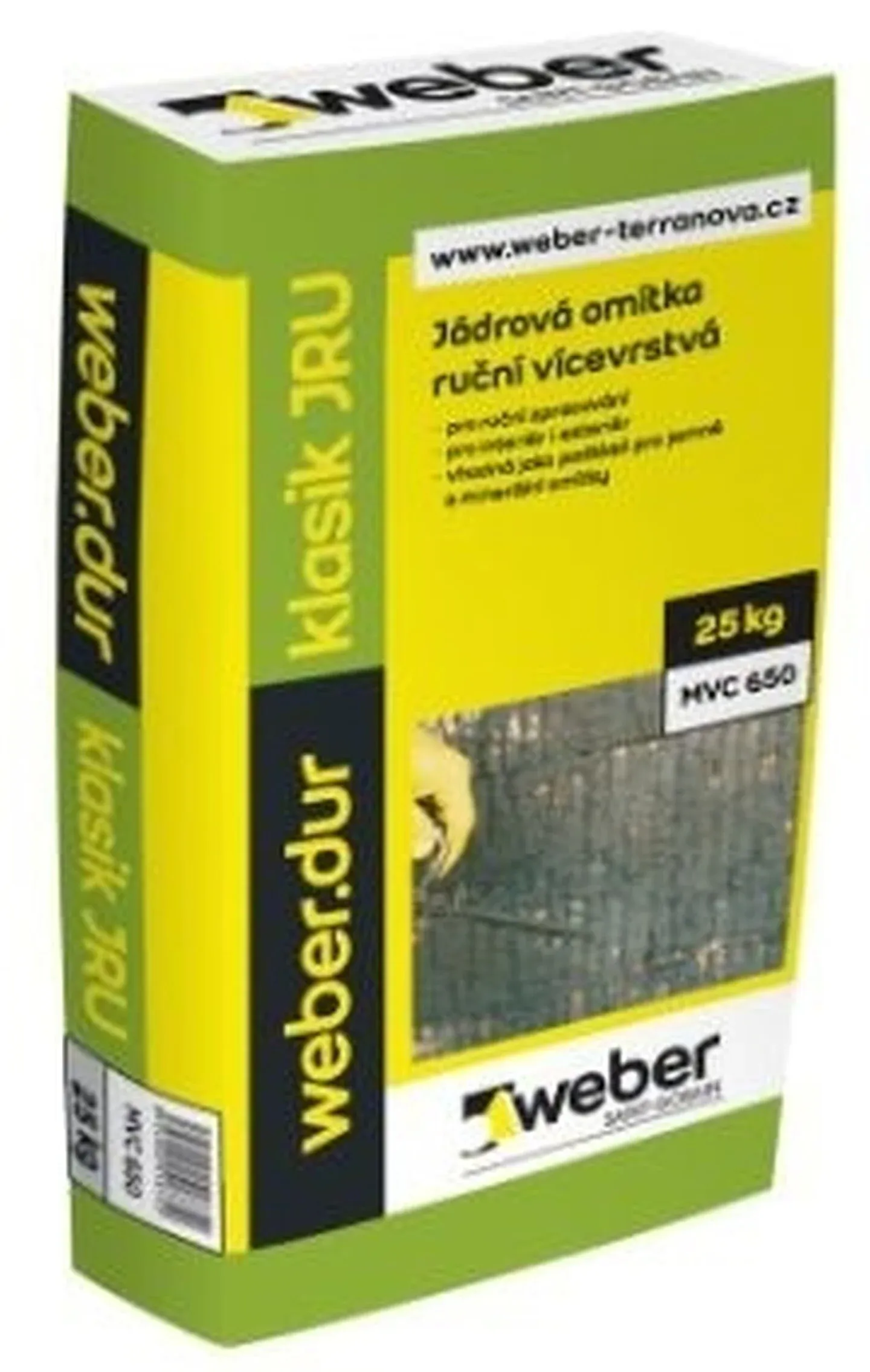 WEBER  MVC 650 jádro ruční 2mm, 25kg, 42p/pal