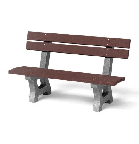 TRANSFORM Lavička BÁRA, délka 1,5 m / 41 cm, šedá+hnědá